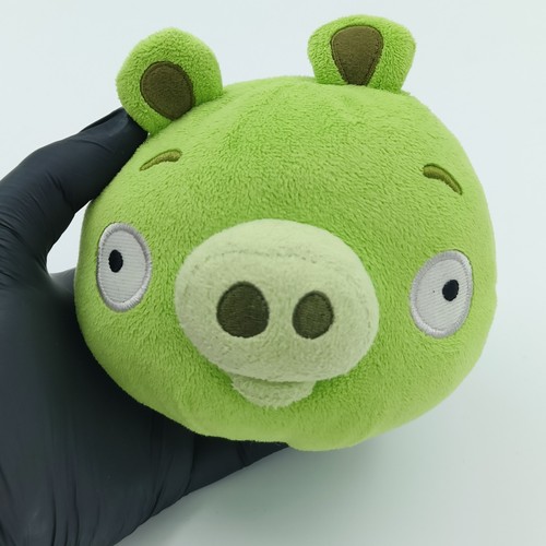 Peluche maiale verde angry - peluche,